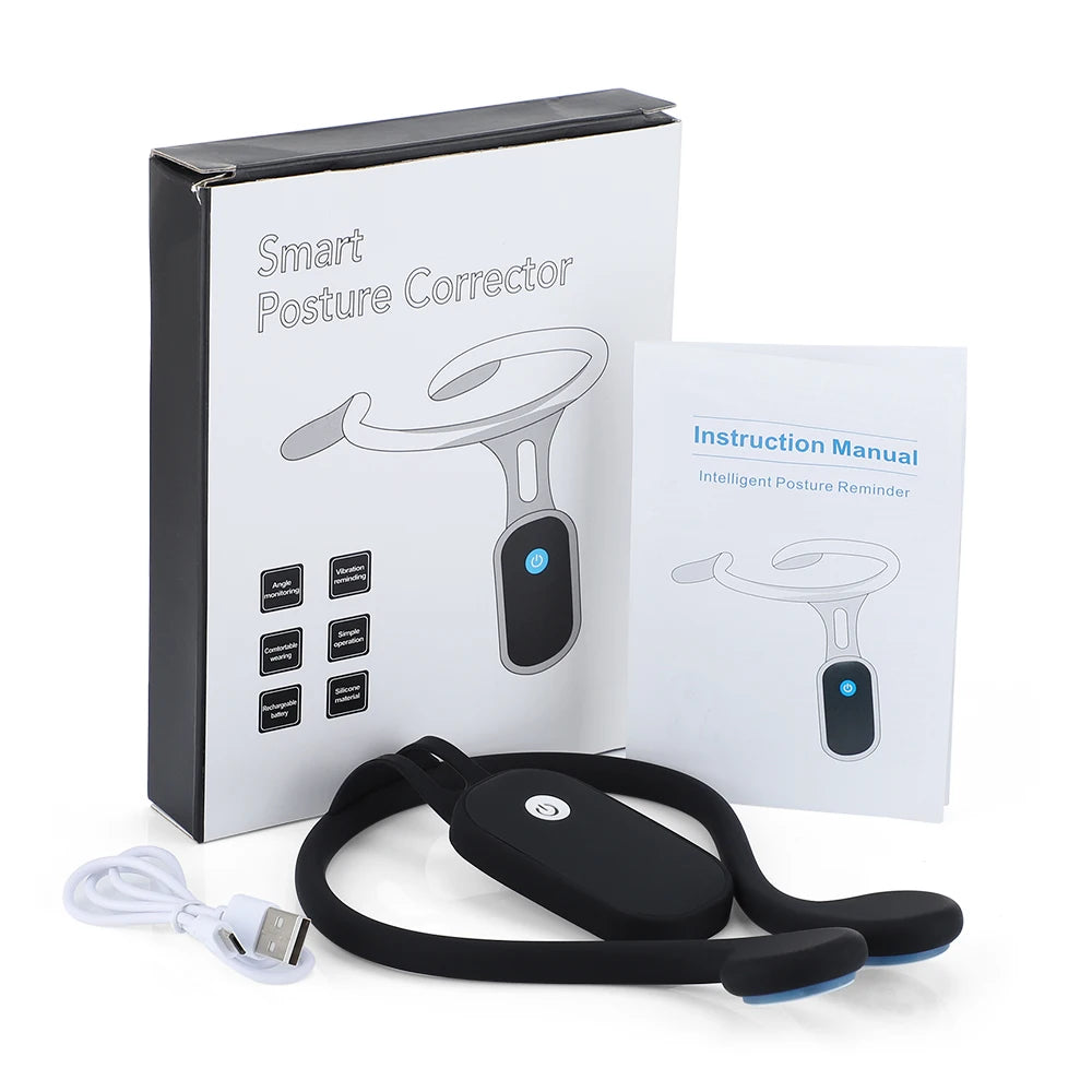 Smart Posture Corrector Vibration Posture Training Reminder Sensor Back Posture Neck Hump Corrector for Adult Kids Lightweight